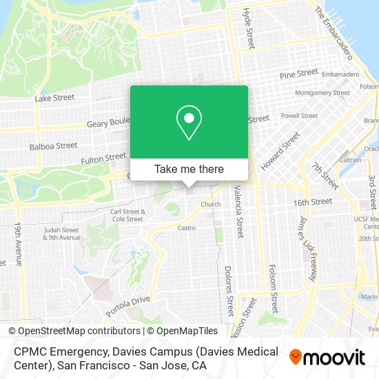 CPMC Emergency, Davies Campus (Davies Medical Center) map