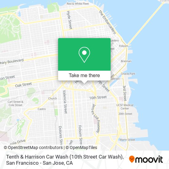 Mapa de Tenth & Harrison Car Wash (10th Street Car Wash)