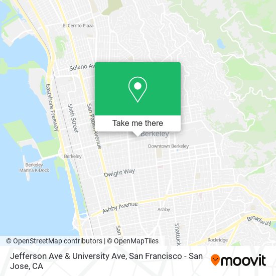 Jefferson Ave & University Ave map