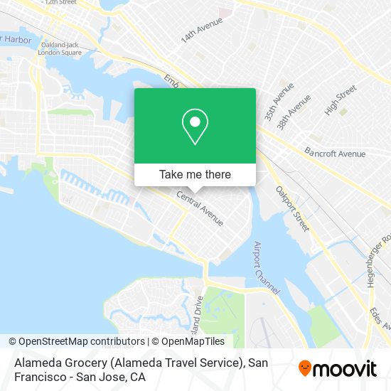 Mapa de Alameda Grocery (Alameda Travel Service)