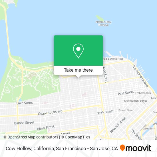 Cow Hollow, California map