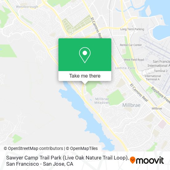 Sawyer Camp Trail Park (Live Oak Nature Trail Loop) map