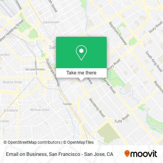 Email on Business map