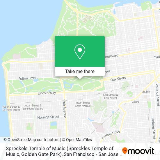 Mapa de Spreckels Temple of Music (Spreckles Temple of Music, Golden Gate Park)
