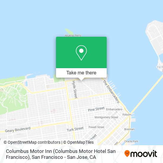 Mapa de Columbus Motor Inn (Columbus Motor Hotel San Francisco)