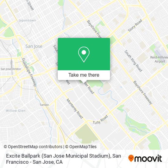 Excite Ballpark (San Jose Municipal Stadium) map