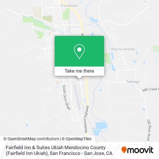 Mapa de Fairfield Inn & Suites Ukiah Mendocino County (Fairfield Inn Ukiah)