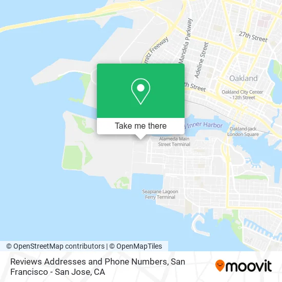 Mapa de Reviews Addresses and Phone Numbers