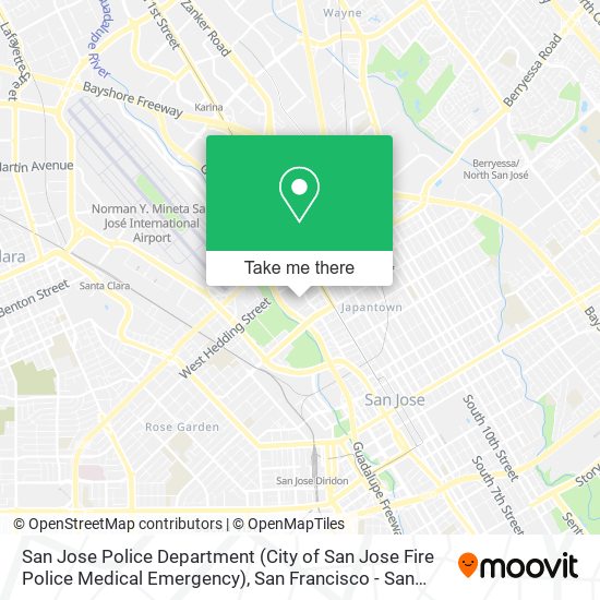 San Jose Police Department (City of San Jose Fire Police Medical Emergency) map