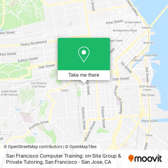 Mapa de San Francisco Computer Training: on-Site Group & Private Tutoring