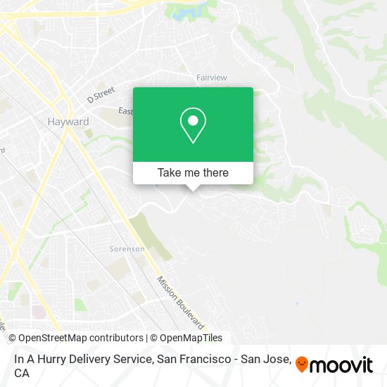 In A Hurry Delivery Service map