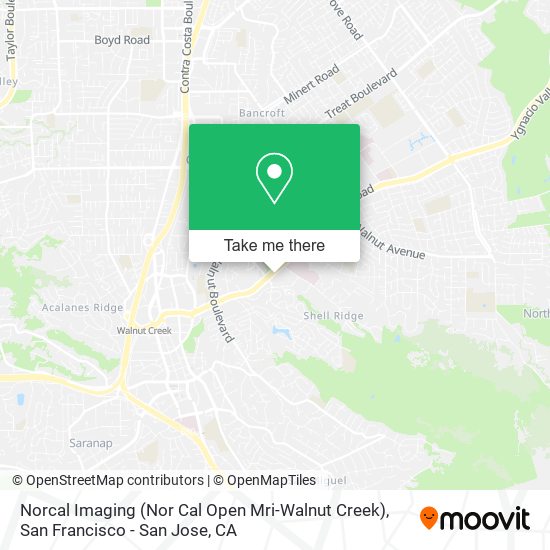 Norcal Imaging (Nor Cal Open Mri-Walnut Creek) map