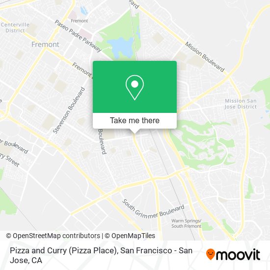 Mapa de Pizza and Curry (Pizza Place)