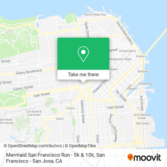 Mermaid San Francisco Run - 5k & 10k map
