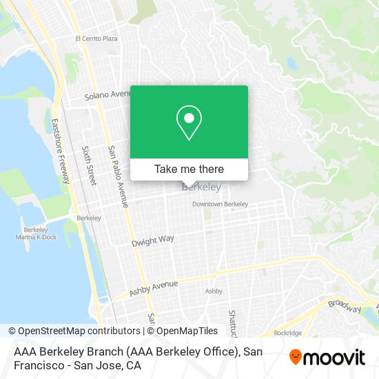 AAA Berkeley Branch (AAA Berkeley Office) map