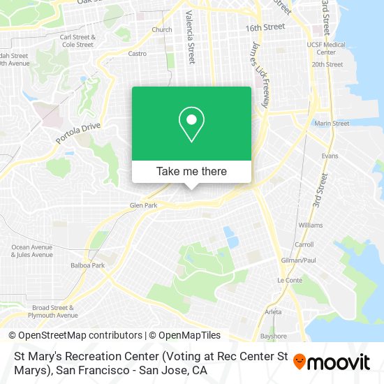 Mapa de St Mary's Recreation Center (Voting at Rec Center St Marys)