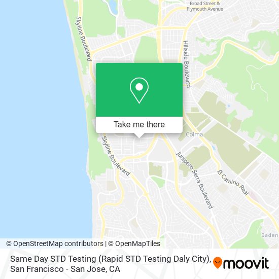 Same Day STD Testing (Rapid STD Testing Daly City) map