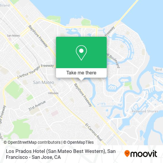 Los Prados Hotel (San Mateo Best Western) map