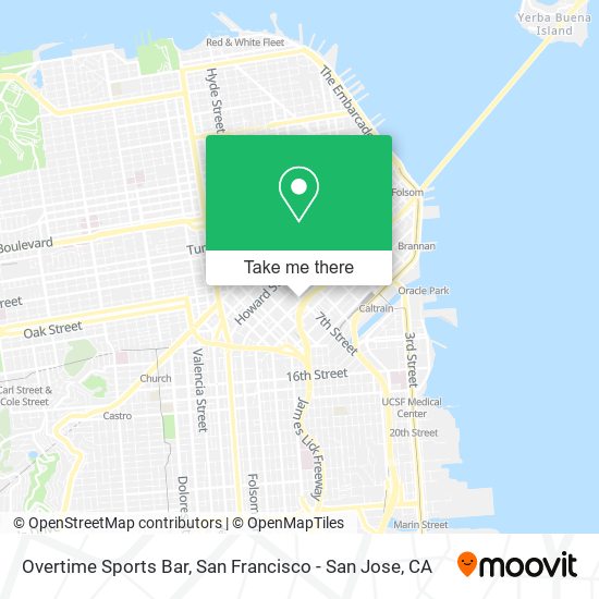 Overtime Sports Bar map
