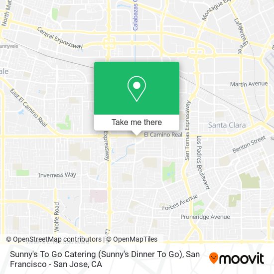 Sunny's To Go Catering map