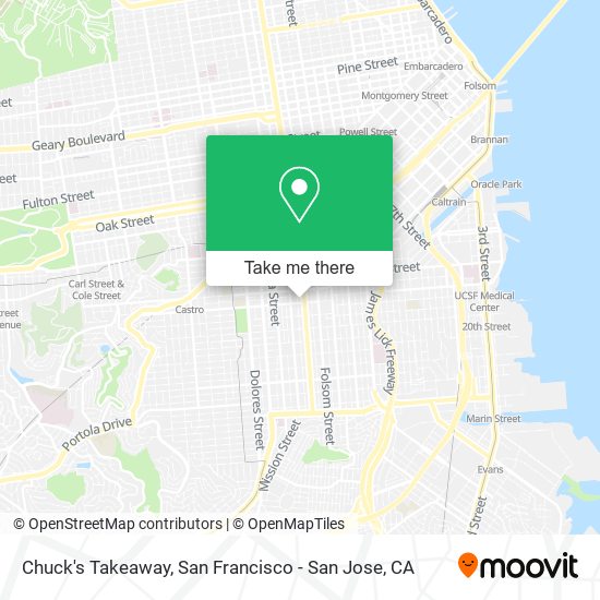 Chuck's Takeaway map