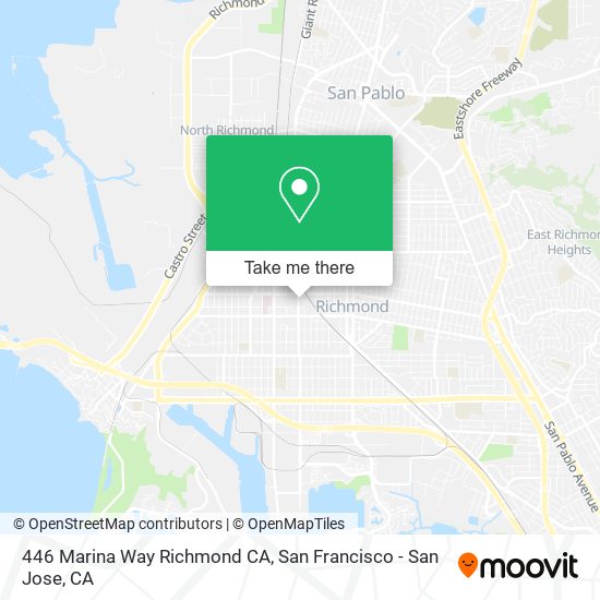 Mapa de 446 Marina Way Richmond CA