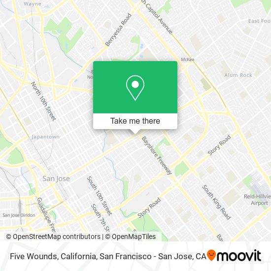 Mapa de Five Wounds, California