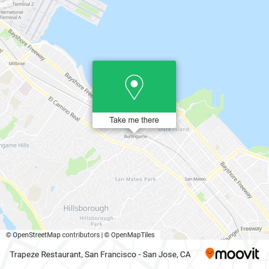 Trapeze Restaurant map