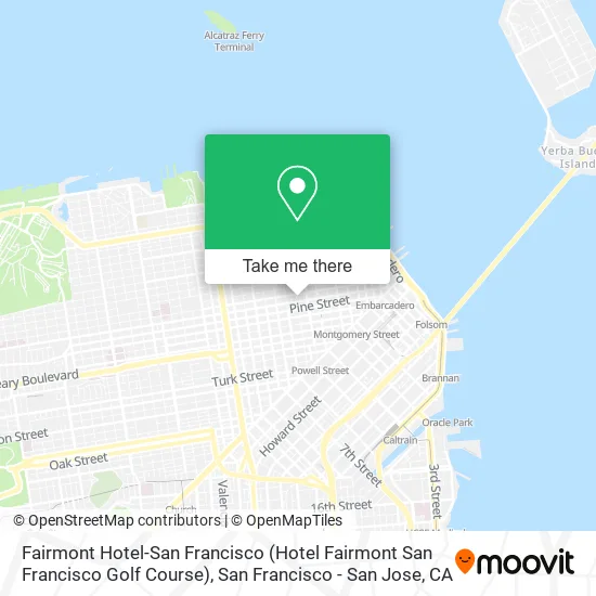 Mapa de Fairmont Hotel-San Francisco (Hotel Fairmont San Francisco Golf Course)