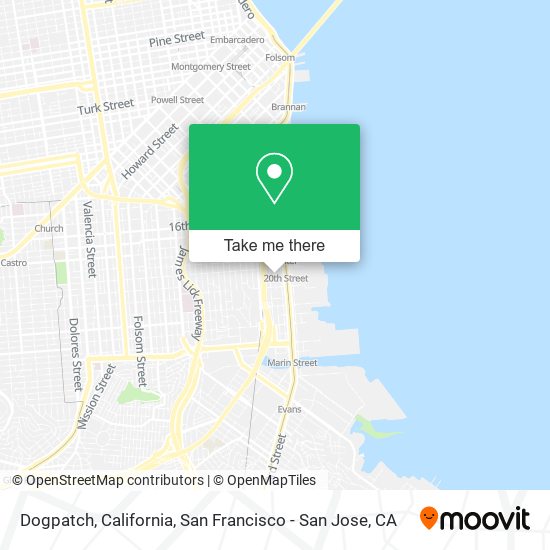 Dogpatch, California map