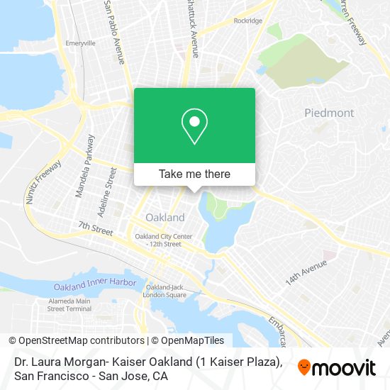Mapa de Dr. Laura Morgan- Kaiser Oakland (1 Kaiser Plaza)