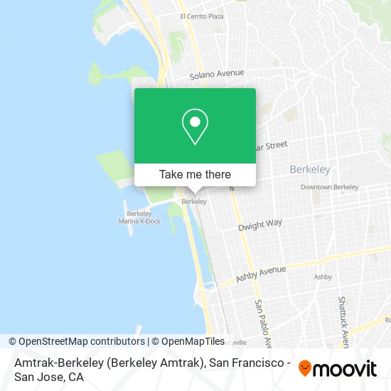 Amtrak-Berkeley map