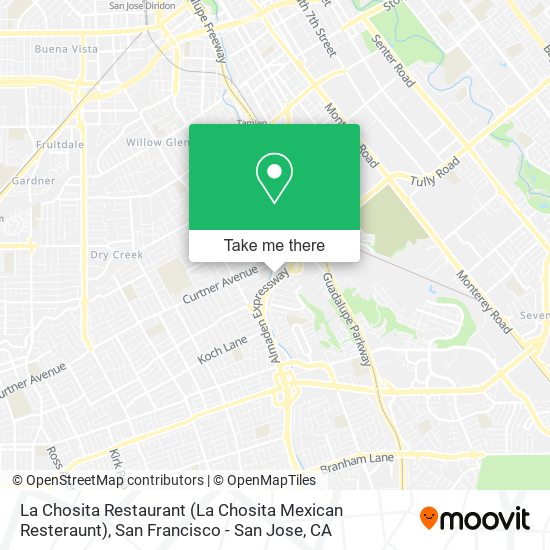 Mapa de La Chosita Restaurant (La Chosita Mexican Resteraunt)