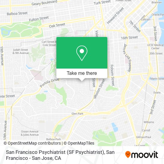 Mapa de San Francisco Psychiatrist (SF Psychiatrist)