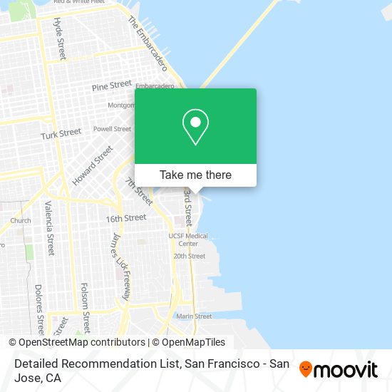 Detailed Recommendation List map