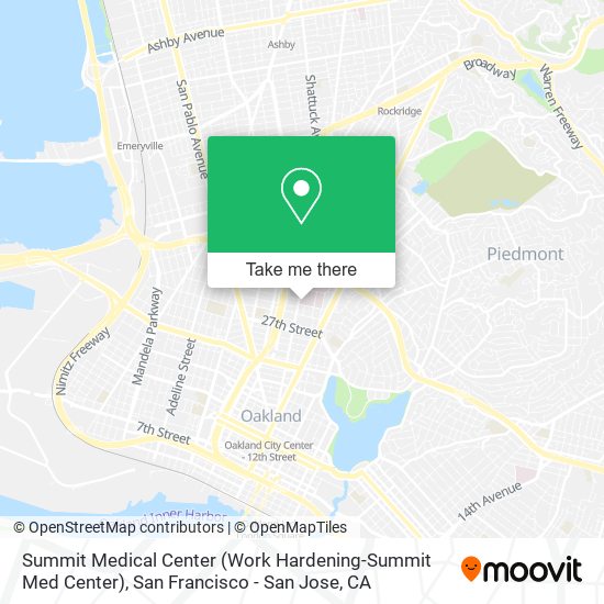Mapa de Summit Medical Center (Work Hardening-Summit Med Center)