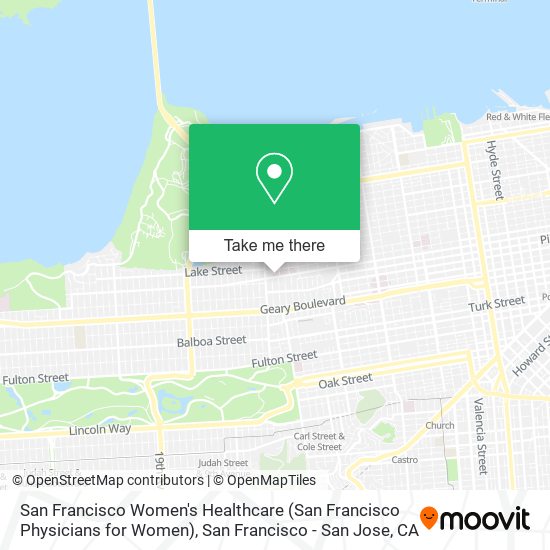 Mapa de San Francisco Women's Healthcare (San Francisco Physicians for Women)