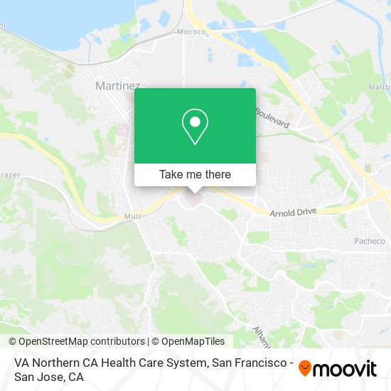 Mapa de VA Northern CA Health Care System