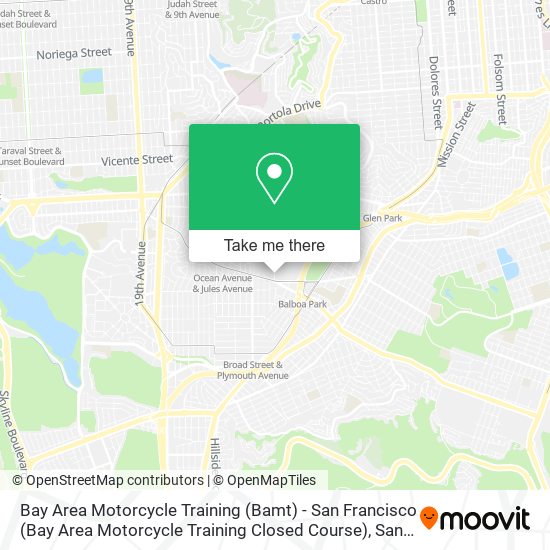 Mapa de Bay Area Motorcycle Training (Bamt) - San Francisco (Bay Area Motorcycle Training Closed Course)