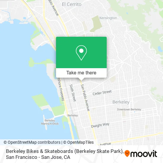 Mapa de Berkeley Bikes & Skateboards (Berkeley Skate Park)