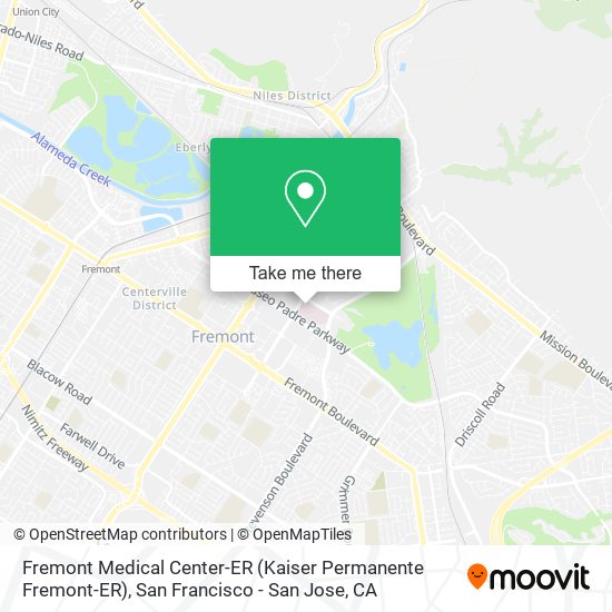 Mapa de Fremont Medical Center-ER (Kaiser Permanente Fremont-ER)