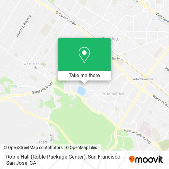 Roble Hall (Roble Package Center) map