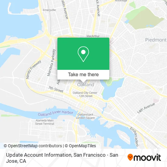 Update Account Information map