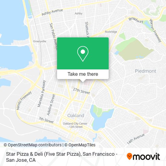 Star Pizza & Deli (Five Star Pizza) map