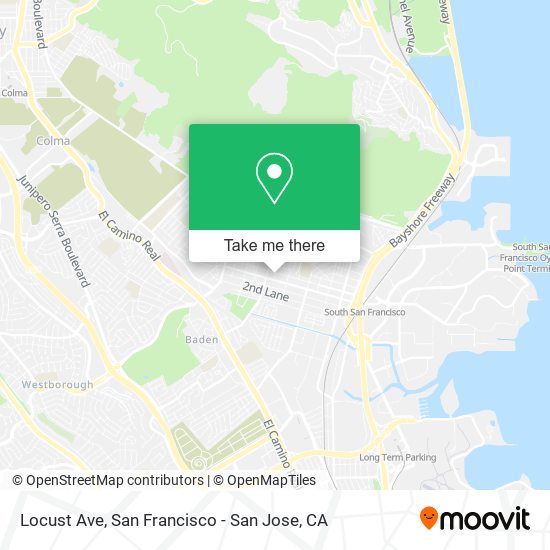 Locust Ave map