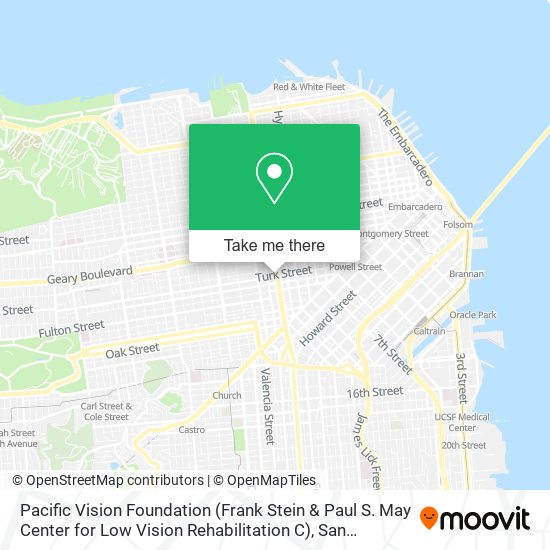 Pacific Vision Foundation (Frank Stein & Paul S. May Center for Low Vision Rehabilitation C) map