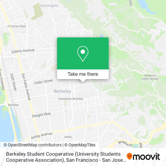 Mapa de Berkeley Student Cooperative (University Students Cooperative Association)