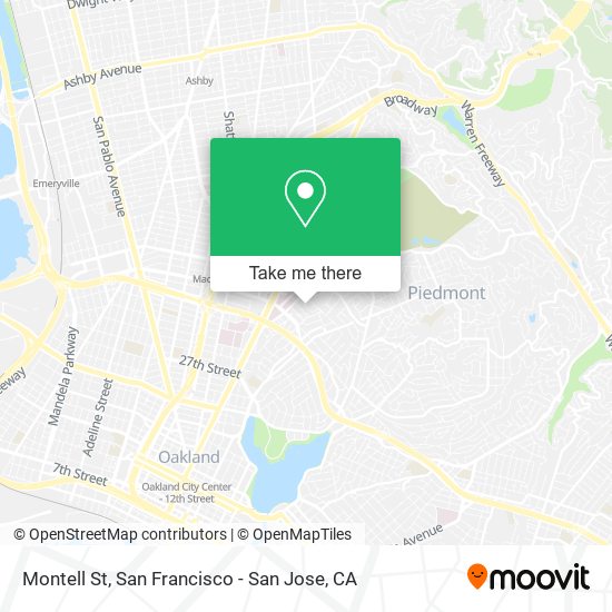 Montell St map