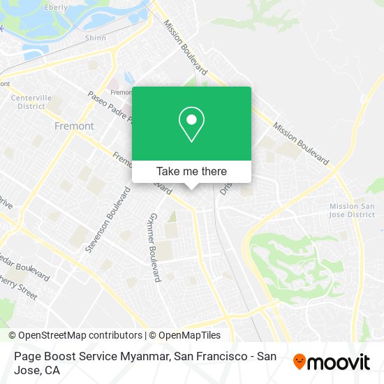 Mapa de Page Boost Service Myanmar