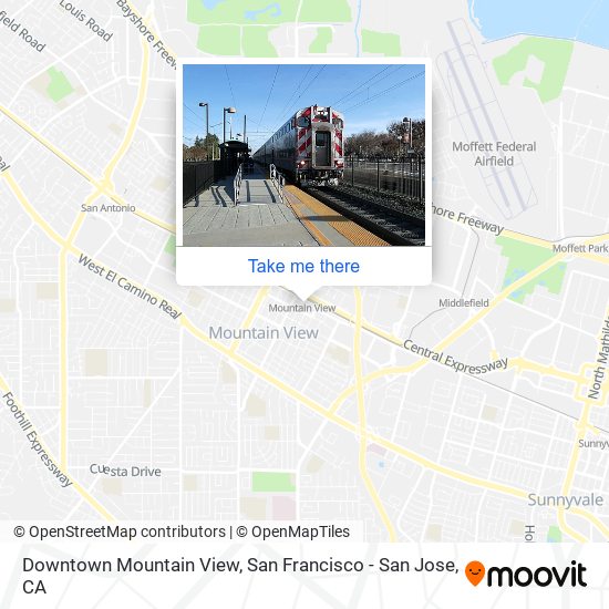 Downtown Mountain View map